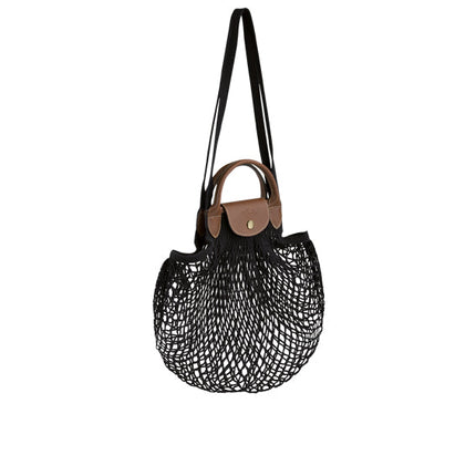 Longchamp Women's Le Plıage Filet L Mesh Bag Black