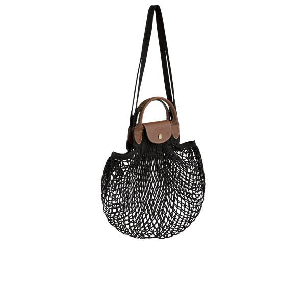 Longchamp Women's Le Plıage Filet L Mesh Bag Black