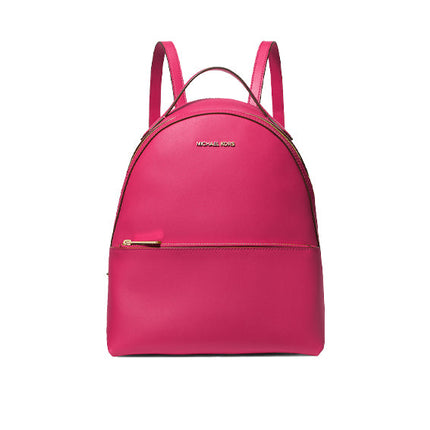 Michael Kors Women's Sheila Medium Faux Saffiano Leather Backpack Electric Pink