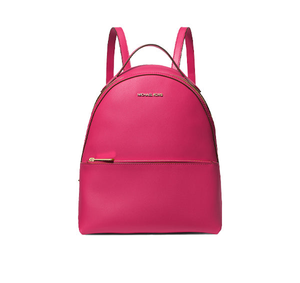 Michael Kors Women's Sheila Medium Faux Saffiano Leather Backpack Electric Pink