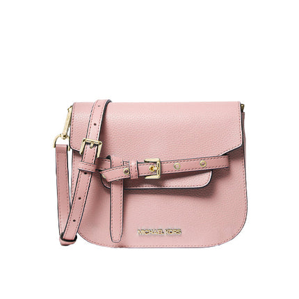 Michael Kors Women's Emilia Small Leather Crossbody Bag Powder Blush