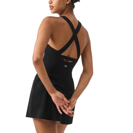 Alo Yoga Women's Alosoft Backspin Dress Black