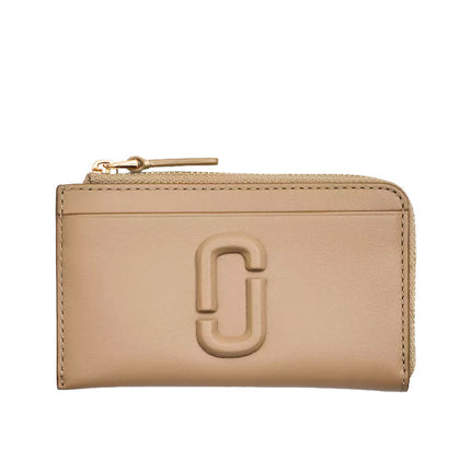 Marc Jacobs Women's The Leather J Marc Top Zip Multi Wallet Camel