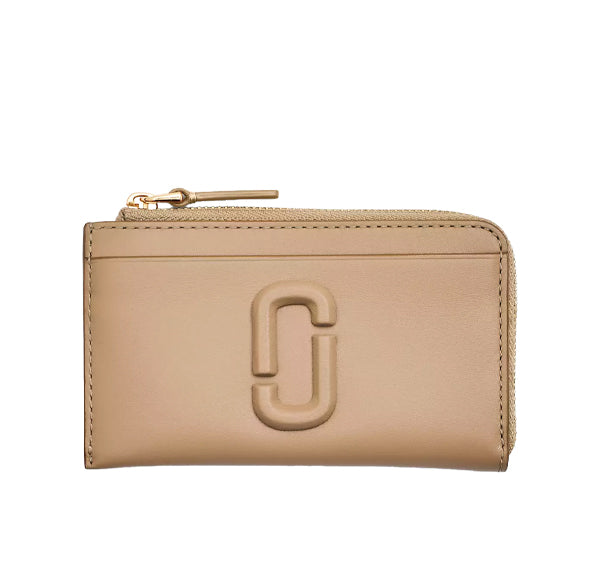 Marc Jacobs Women's The Leather J Marc Top Zip Multi Wallet Camel