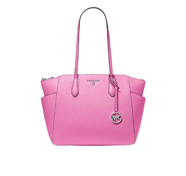 Michael Kors Women's Marilyn Medium Saffiano Leather Tote Bag Cerise