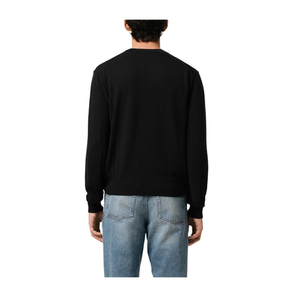 AMI Alexandre Mattiussi Unisex Wool Ami de Coeur Crew Neck Sweater Black