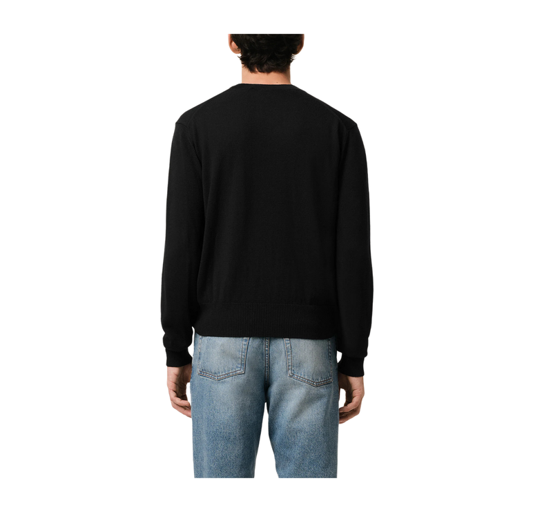 AMI Alexandre Mattiussi Unisex Wool Ami de Coeur Crew Neck Sweater Black