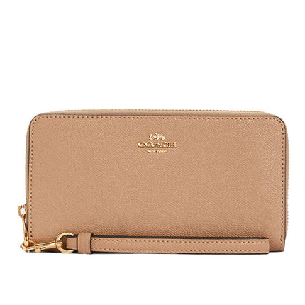 Coach Women's Long Zip Around Wallet Gold/Taupe