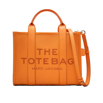 Marc Jacobs Women's The Leather Medium Tote Bag Tangerine