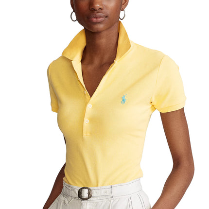 Polo Ralph Lauren Women's Slim Fit Stretch Polo Shirt Corn Yellow