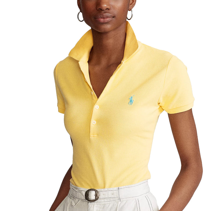 Polo Ralph Lauren Women's Slim Fit Stretch Polo Shirt Corn Yellow