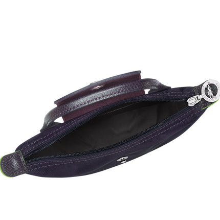 Longchamp Women's Le Pliage Green Pouch With Handle Bilberry