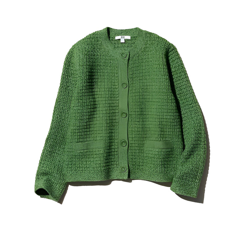 Uniqlo Women's Knitted Short Jacket Green