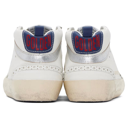 Golden Goose Women's Mid Star Sneakers White/Ivory/Silver