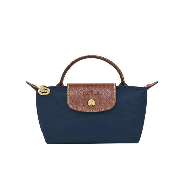 Longchamp Women's Le Pliage Original Pouch With Handle Navy - Ready to Ship