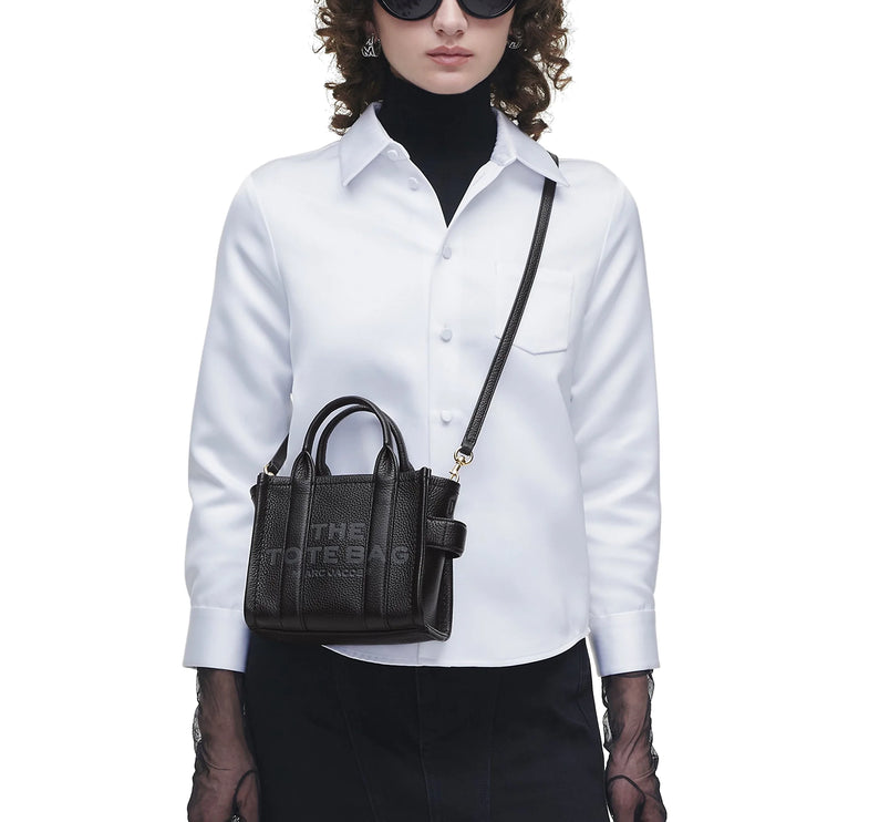 Marc Jacobs Women's The Leather Crossbody Tote Bag Black