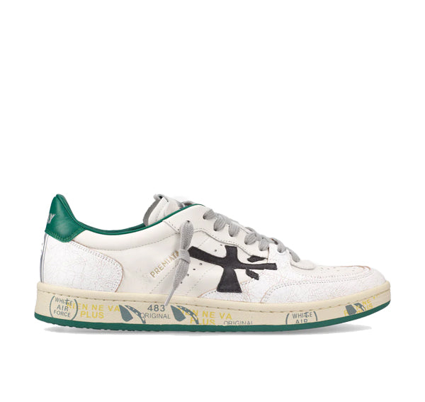 Premiata Men's Clay Sneakers White/Green 6778