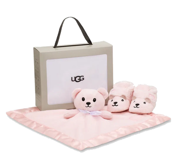 UGG Baby Bixbee And Lovey Bear Stuffie Seashell Pink