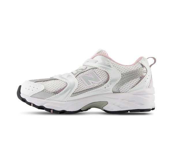 New Balance Little Kid's 530 White with Mid Century Pink PZ530GK