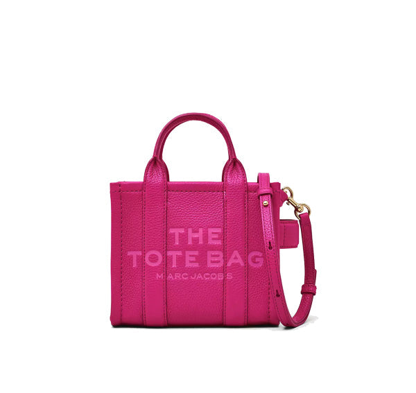 Marc Jacobs Women's The Leather Mini Tote Bag Lipstick Pink