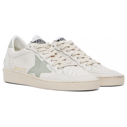 Golden Goose Women's Ball Star Sneakers White/Aqua Grey