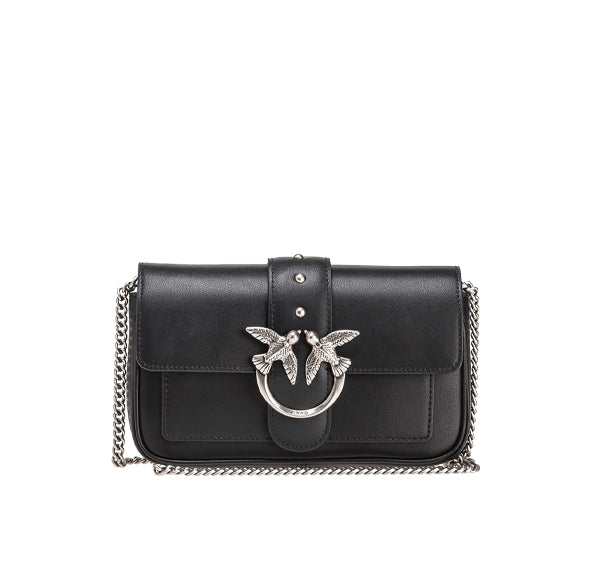 Pinko Women's Pocket Love Bag One Simply Silver/Black