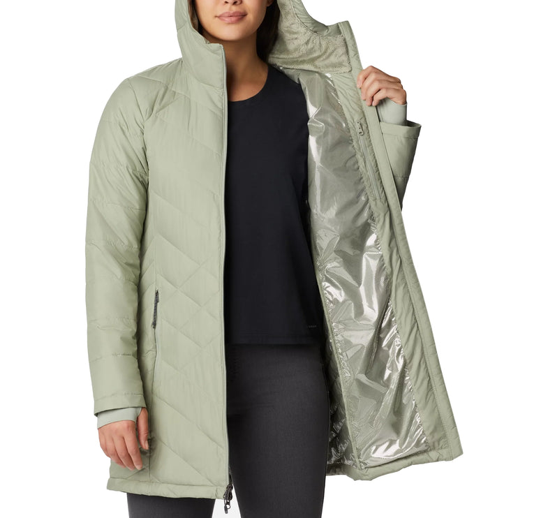 Columbia Women's Heavenly Long Hooded Jacket Safari