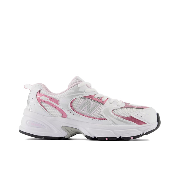 New Balance Grade School 530 White with Pink Sugar GR530RK