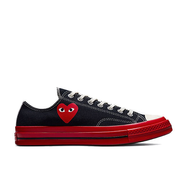 Converse x Comme des Garçons PLAY Chuck 70 Low Top Black/Red/Egret