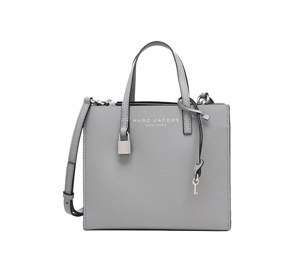 Marc Jacobs Women's Mini Grind Leather Tote Rock Grey - Ready to Ship