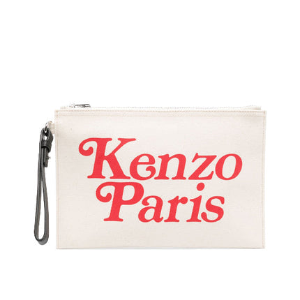 Kenzo Women's Kenzo Utility Large Canvas Pouch Ecru