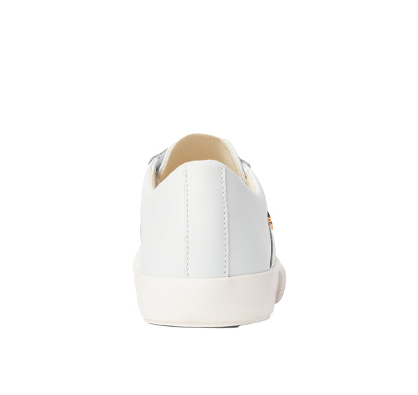 Polo Ralph Lauren Women's Janson II Action Leather Sneaker RL White - Ready to Ship