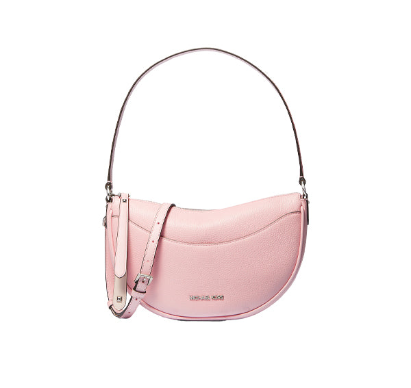 Michael Kors Women's Dover Medium Leather Crossbody Bag Powder Blush