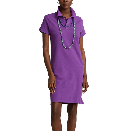 Polo Ralph Lauren Women's Cotton Mesh Polo Dress Paloma Purple