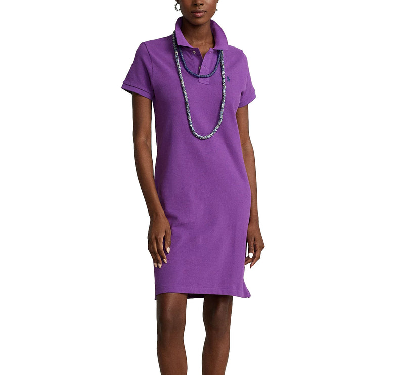 Polo Ralph Lauren Women's Cotton Mesh Polo Dress Paloma Purple