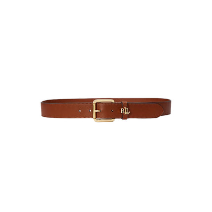 Polo Ralph Lauren Women's Logo Keeper Leather Belt Lauren Tan