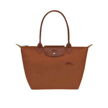 Longchamp Women's Le Pliage Green M Tote Bag Cognac