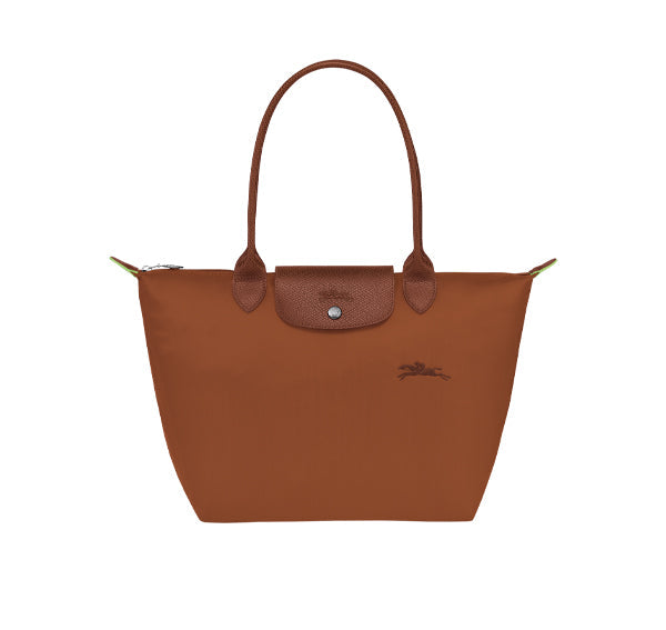 Longchamp Women's Le Pliage Green M Tote Bag Cognac