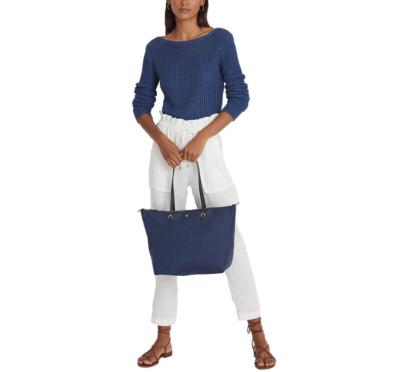 Polo Ralph Lauren Women's Medium Nylon Keaton Tote Navy - Hemen Kargoda