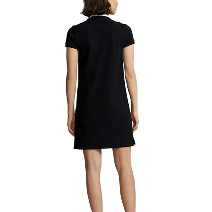 Polo Ralph Lauren Women's Cotton Mesh Polo Dress Polo Black