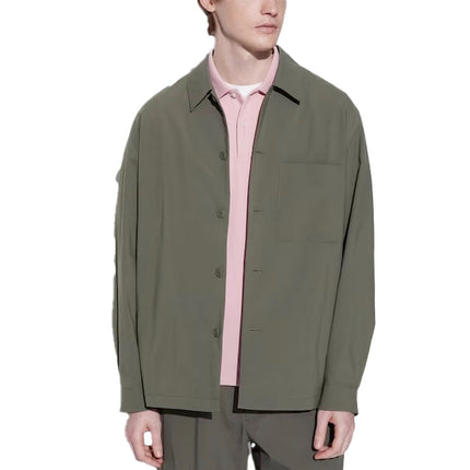 Uniqlo Unisex AirSense Shirt Jacket Olive