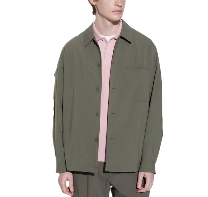 Uniqlo Unisex AirSense Shirt Jacket Olive