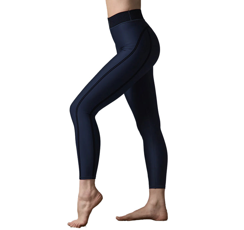 Alo Yoga Women's Airlift High Wasist 7/8 Line Up Legging Navy