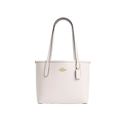 Coach Women's Small City Tote Gold/Chalk