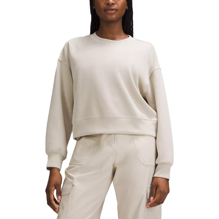 lululemon Women's Softstreme Perfectly Oversized Cropped Crew Mojave Tan