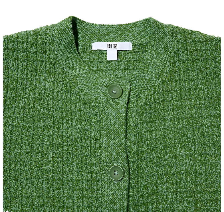 Uniqlo Women's Knitted Short Jacket Green