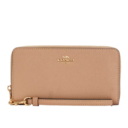 Coach Women's Long Zip Around Wallet Gold/Taupe