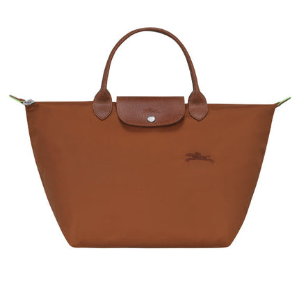 Longchamp Women's Le Pliage Green M Handbag Cognac