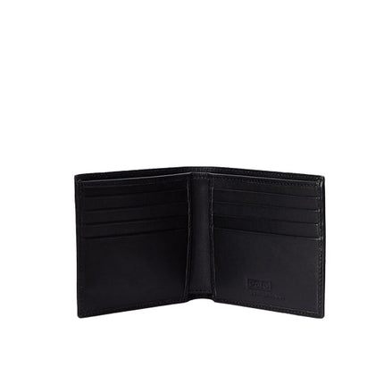 Polo Ralph Lauren Unisex Allover Pony Leather Billfold Wallet Black