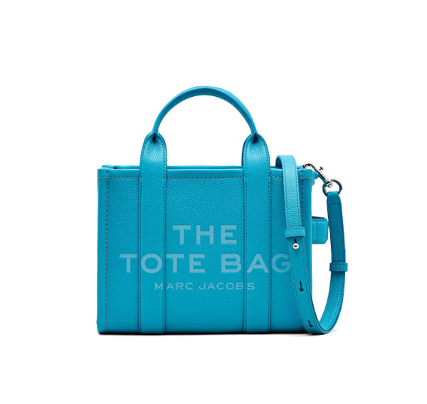 Marc Jacobs Women's The Leather Small Tote Bag Aqua